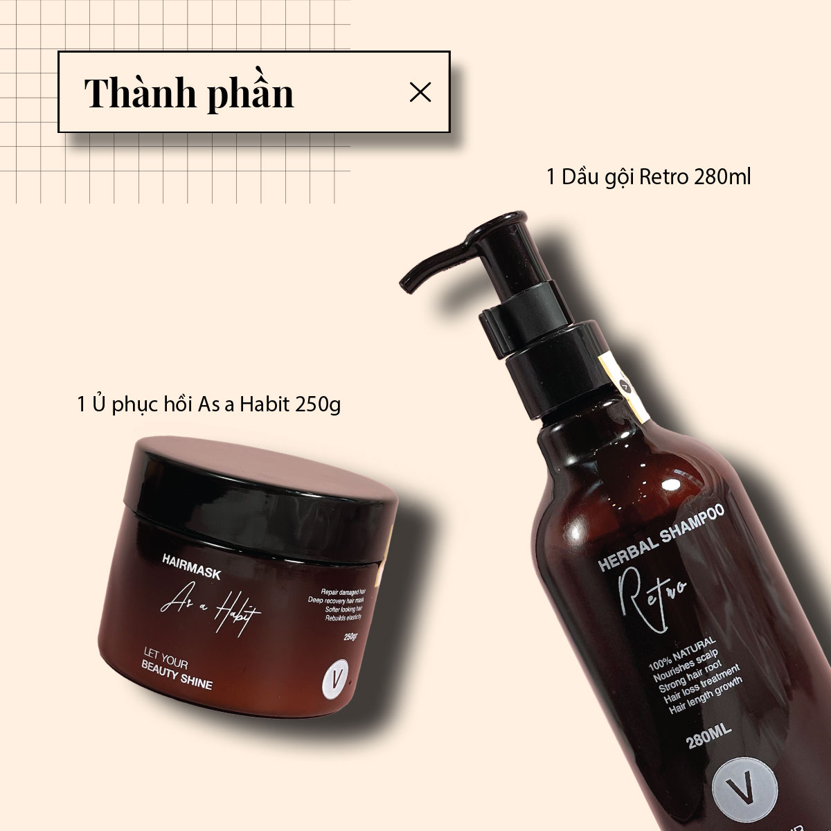 Combo trị rụng phục hồi