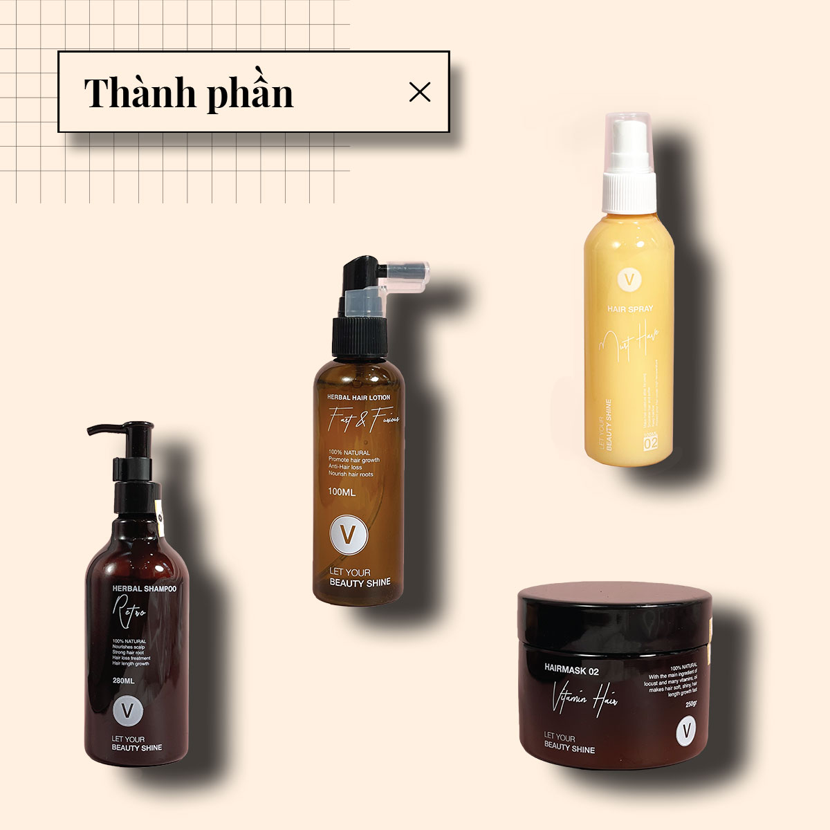 Combo dưỡng phục hồi trị rụng chuyên sâu phủ bóng tóc
