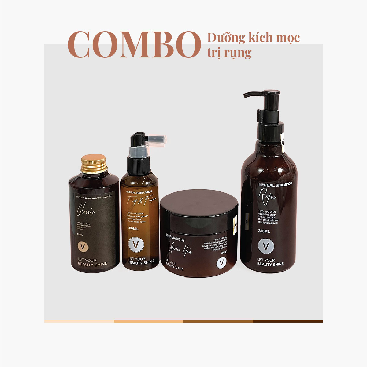 Combo dưỡng kích mọc trị rụng chuyên sâu tóc chưa qua hóa chất