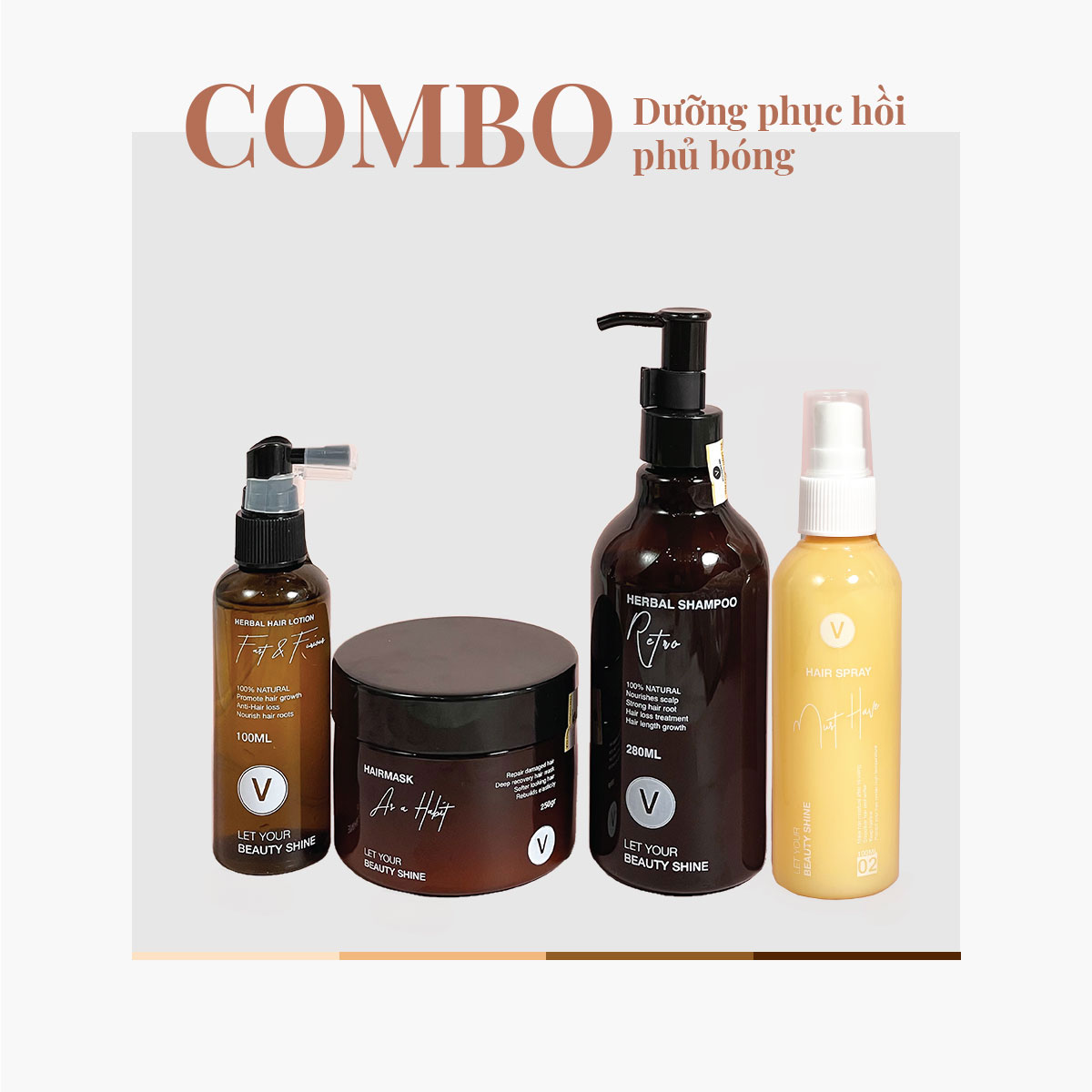 Combo dưỡng phục hồi phủ bóng