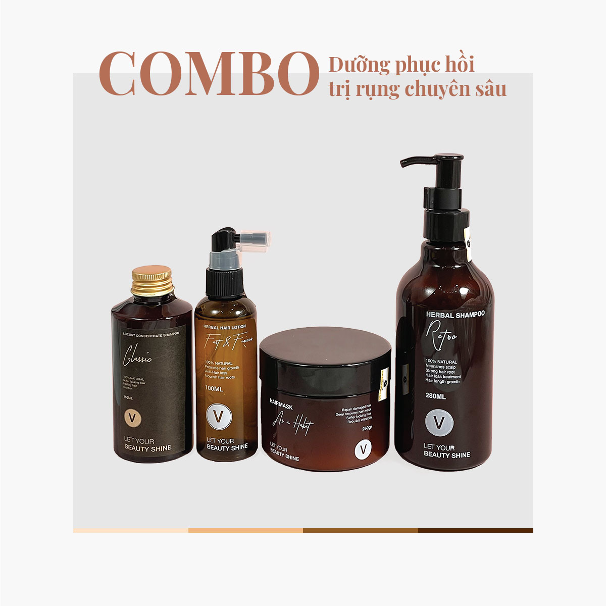Combo dưỡng phục hồi trị rụng chuyên sâu